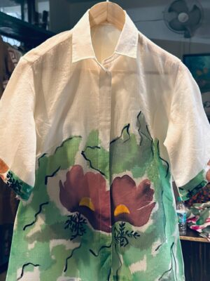 Hand Painted Kota Doria Shirt