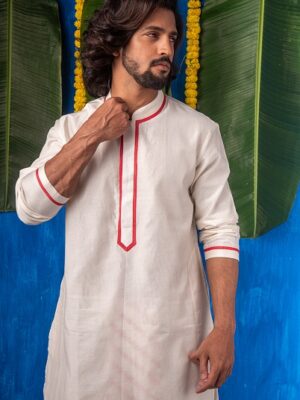 Mugdha (#02)</br>Epitome of Beauty – Hand Block Chanderi</br>[Kurta (₹5,500/-), Dhoti (₹5,500/-)]